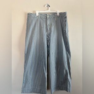 Madewell Emmett Railroad Stripe Wide Leg Pants